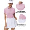 imageMAGCOMSEN Womens Polos Golf Shirts Short Sleeve UPF 50 Collared Shirt Quick Dry Tennis Work Athletic TopsLight Pink