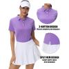 imageMAGCOMSEN Womens Polos Golf Shirts Short Sleeve UPF 50 Collared Shirt Quick Dry Tennis Work Athletic TopsLight Purple