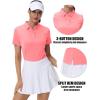 imageMAGCOMSEN Womens Polos Golf Shirts Short Sleeve UPF 50 Collared Shirt Quick Dry Tennis Work Athletic TopsPink