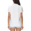 imageMAGCOMSEN Womens Polos Golf Shirts Short Sleeve UPF 50 Collared Shirt Quick Dry Tennis Work Athletic TopsWhite