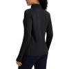 imageMAGCOMSEN Womens Quarter Zip Fleece Pullover Mock Neck Thermal Shirts with Zip Pocket Athletic Running TopsBlack