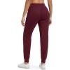 imageMAGCOMSEN Womens Sherpa Lined Sweatpants Winter Warm Fleece Pants Insulated Thermal Athletic Joggers with PocketsBurgundy