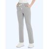 imageMAGCOMSEN Womens Sherpa Lined Sweatpants with Pockets Warm Thick Fleece Winter Casual Lounge PantsLight Grey