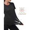 imageMAGCOMSEN Womens Short Sleeve Shirt UPF 80 Sun Protection TShirts Quick Dry Workout Gym Running TopsBlack