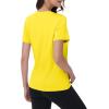 imageMAGCOMSEN Womens Short Sleeve Shirt UPF 80 Sun Protection TShirts Quick Dry Workout Gym Running TopsBright Yellow