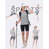 imageMAGCOMSEN Womens Short Sleeve Shirt UPF 80 Sun Protection TShirts Quick Dry Workout Gym Running TopsLight Gray