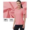 imageMAGCOMSEN Womens Short Sleeve Shirt UPF 80 Sun Protection TShirts Quick Dry Workout Gym Running TopsPink