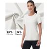 imageMAGCOMSEN Womens Short Sleeve Shirt UPF 80 Sun Protection TShirts Quick Dry Workout Gym Running TopsWhite