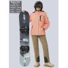 imageMAGCOMSEN Womens Ski Jacket Waterproof Insulated Snow Jacket Warm Windproof Winter Coats with Hood Fleece Lined JacketApricot