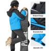 imageMAGCOMSEN Womens Ski Jacket Waterproof Insulated Snow Jacket Warm Windproof Winter Coats with Hood Fleece Lined JacketBlue Black
