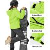imageMAGCOMSEN Womens Ski Jacket Waterproof Insulated Snow Jacket Warm Windproof Winter Coats with Hood Fleece Lined JacketFluorescent Green