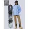 imageMAGCOMSEN Womens Ski Jacket Waterproof Insulated Snow Jacket Warm Windproof Winter Coats with Hood Fleece Lined JacketLight Blue