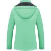 imageMAGCOMSEN Womens Ski Jacket Waterproof Insulated Snow Jacket Warm Windproof Winter Coats with Hood Fleece Lined JacketMint Green