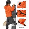 imageMAGCOMSEN Womens Ski Jacket Waterproof Insulated Snow Jacket Warm Windproof Winter Coats with Hood Fleece Lined JacketOrange