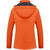 imageMAGCOMSEN Womens Ski Jacket Waterproof Insulated Snow Jacket Warm Windproof Winter Coats with Hood Fleece Lined JacketOrange