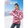 imageMAGCOMSEN Womens Ski Jacket Waterproof Insulated Snow Jacket Warm Windproof Winter Coats with Hood Fleece Lined JacketPink Camo