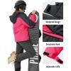 imageMAGCOMSEN Womens Ski Jacket Waterproof Insulated Snow Jacket Warm Windproof Winter Coats with Hood Fleece Lined JacketRose Grey