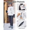 imageMAGCOMSEN Womens Ski Jacket Waterproof Insulated Snow Jacket Warm Windproof Winter Coats with Hood Fleece Lined JacketWhite