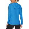 imageMAGCOMSEN Womens Sun Hoodie UPF 50 Long Sleeve Shirts for Hiking Fishing Athletic Lightweight UV HoodieBlue Green