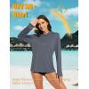 imageMAGCOMSEN Womens Sun Hoodie UPF 50 Long Sleeve Shirts for Hiking Fishing Athletic Lightweight UV HoodieDark Grey