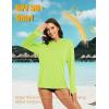 imageMAGCOMSEN Womens Sun Hoodie UPF 50 Long Sleeve Shirts for Hiking Fishing Athletic Lightweight UV HoodieFluorescent Green
