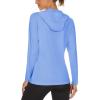 imageMAGCOMSEN Womens Sun Hoodie UPF 50 Long Sleeve Shirts for Hiking Fishing Athletic Lightweight UV HoodieLight Blue
