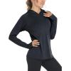 imageMAGCOMSEN Womens Sun Protection Hoodie Shirts UPF 50 Long Sleeve Top Quick Dry Lightweight for Hiking AthleticBlack
