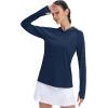 imageMAGCOMSEN Womens Sun Protection Hoodie Shirts UPF 50 Long Sleeve Top Quick Dry Lightweight for Hiking AthleticDark Blue