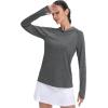 imageMAGCOMSEN Womens Sun Protection Hoodie Shirts UPF 50 Long Sleeve Top Quick Dry Lightweight for Hiking AthleticDark Grey