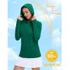 imageMAGCOMSEN Womens Sun Protection Hoodie Shirts UPF 50 Long Sleeve Top Quick Dry Lightweight for Hiking AthleticEmerald Green