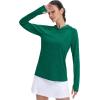 imageMAGCOMSEN Womens Sun Protection Hoodie Shirts UPF 50 Long Sleeve Top Quick Dry Lightweight for Hiking AthleticEmerald Green
