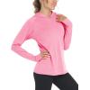 imageMAGCOMSEN Womens Sun Protection Hoodie Shirts UPF 50 Long Sleeve Top Quick Dry Lightweight for Hiking AthleticPink