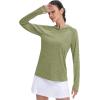 imageMAGCOMSEN Womens Sun Protection Hoodie Shirts UPF 50 Long Sleeve Top Quick Dry Lightweight for Hiking AthleticWheat Green