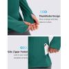 imageMAGCOMSEN Womens Thermal Shirts Long Sleeve Fleece Lined Shirt Workout Tops Athletic Base Layer Running Hiking WinterGreen