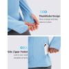 imageMAGCOMSEN Womens Thermal Shirts Long Sleeve Fleece Lined Shirt Workout Tops Athletic Base Layer Running Hiking WinterLight Blue