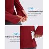 imageMAGCOMSEN Womens Thermal Shirts Long Sleeve Fleece Lined Shirt Workout Tops Athletic Base Layer Running Hiking WinterMaroon