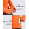 imageMAGCOMSEN Womens Thermal Shirts Long Sleeve Fleece Lined Shirt Workout Tops Athletic Base Layer Running Hiking WinterOrange