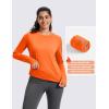 imageMAGCOMSEN Womens Thermal Shirts Long Sleeve Fleece Lined Shirt Workout Tops Athletic Base Layer Running Hiking WinterOrange