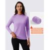 imageMAGCOMSEN Womens Thermal Shirts Mock Turtleneck Fleece Lined Long Sleeve Workout Tops Underwear Base Layer RunningLight Purple