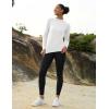 imageMAGCOMSEN Womens Thermal Shirts Mock Turtleneck Fleece Lined Long Sleeve Workout Tops Underwear Base Layer RunningWhite