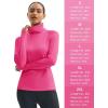 imageMAGCOMSEN Womens Thermal Shirts Mock Turtleneck Long Sleeve Undershirt Fleece Base Layer Top with Thumb HolesRosered