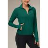 imageMAGCOMSEN Womens UPF 50 Lightweight Zip Up Jackets Cropped Athletic Workout UV Protection Sun Shirt RunningEmerald Green