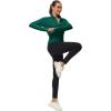 imageMAGCOMSEN Womens UPF 50 Lightweight Zip Up Jackets Cropped Athletic Workout UV Protection Sun Shirt RunningEmerald Green