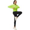 imageMAGCOMSEN Womens UPF 50 Lightweight Zip Up Jackets Cropped Athletic Workout UV Protection Sun Shirt RunningFluorescent Green