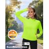 imageMAGCOMSEN Womens UPF 50 Lightweight Zip Up Jackets Cropped Athletic Workout UV Protection Sun Shirt RunningFluorescent Green