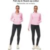 imageMAGCOMSEN Womens UPF 50 Lightweight Zip Up Jackets Cropped Athletic Workout UV Protection Sun Shirt RunningLight Pink