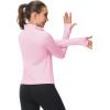 imageMAGCOMSEN Womens UPF 50 Lightweight Zip Up Jackets Cropped Athletic Workout UV Protection Sun Shirt RunningLight Pink