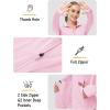 imageMAGCOMSEN Womens UPF 50 Lightweight Zip Up Jackets Cropped Athletic Workout UV Protection Sun Shirt RunningLight Pink