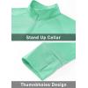 imageMAGCOMSEN Womens UPF 50 Lightweight Zip Up Jackets Cropped Athletic Workout UV Protection Sun Shirt RunningMint Green