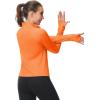 imageMAGCOMSEN Womens UPF 50 Lightweight Zip Up Jackets Cropped Athletic Workout UV Protection Sun Shirt RunningOrange